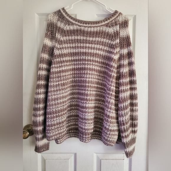 Halogen Striped Knit Sweater, Size 2X - Picture 2 of 6